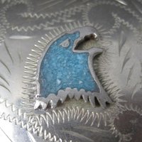 Vintage Southwestern Eagle Head Belt Buckle