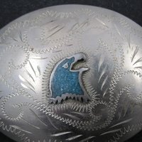 Vintage Southwestern Eagle Head Belt Buckle