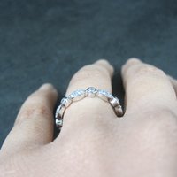 Sterling Silver Cz Eternity Ring Size 7