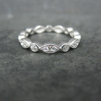 Sterling Silver Cz Eternity Ring Size 7