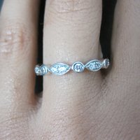 Sterling Silver Cz Eternity Ring Size 7