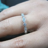 Sterling Silver Cz Eternity Ring Size 7