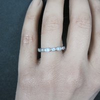 Sterling Silver Cz Eternity Ring Size 7