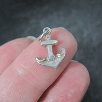 Tiny Sterling Anchor Charm Vintage