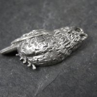 Vintage Pewter Owl Pendant Charm