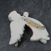 Vintage Angel Brooch Stained Glass Look