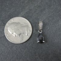 Tiny Sterling Black Spinel Pendant