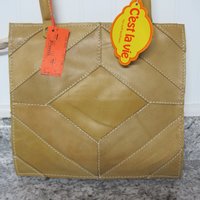 1970s Tan Leather Hand Bag Cest La Vie New Old Stock