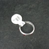 Sterling Ruby Red Crystal Band Ring Sizes 4 and 6 Available New Old Stock