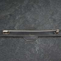 Art Deco Enamel Inlay Katchina Bar Pin Brooch Sterling Silver C Clasp