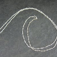 Italian Sterling Singapore Bead Necklace Chain 30 Inches Estate Jewelry