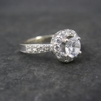 14K Diamond Halo Engagement Ring Size 5.5 Finelli