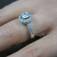 14K Diamond Halo Engagement Ring Size 5.5 Finelli