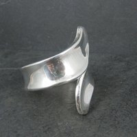 Vintage Mexican Sterling Clamper Bracelet 6 Inches