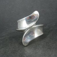 Vintage Mexican Sterling Clamper Bracelet 6 Inches
