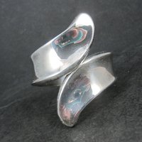 Vintage Mexican Sterling Clamper Bracelet 6 Inches