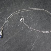 Dainty 14K Tanzanite Diamond Pendant Necklace Levian