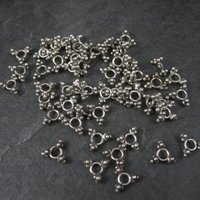 Wholesale Antiqued Sterling Silver Beads 8x5mm Triangle Rondelle 226Pcs