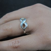 Vintage Italian Sterling Silver Infinity Ring NOS Sizes 5.5 and 6