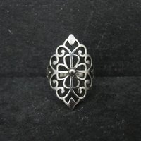 Vintage Italian Sterling Silver Filigree Flower Ring Size 5