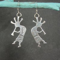 Vintage Sterling Kokopelli Earrings