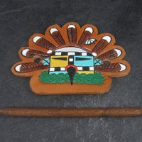 Leather Kachina Hair Barrette Wrap