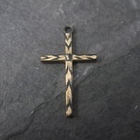 Dainty Antique 10K Cross Pendant Charm