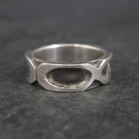 Vintage Sterling Mod Band Ring Size 5.5