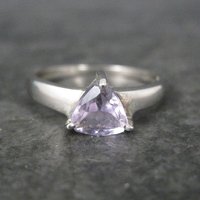 Vintage Sterling Amethyst Ring Size 6.5