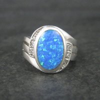 Vintage Sterling Opal Ring Size 7