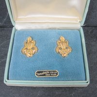 Vintage Nouveau 12K Screw Back Earrings