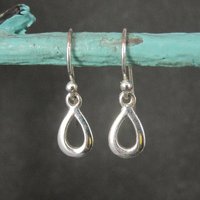 Simple Sterling Teardrop Earrings