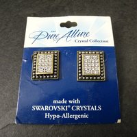 Vintage Hypo Allergenic Crystal Earrings Pure Allure