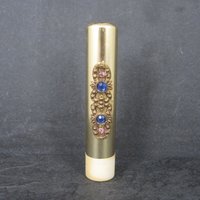 Vintage Gold Rhinestone Toothbrush Holder