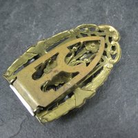 Vintage Brass Flower Dress Clip