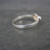 Dainty Italian Sterling Cz Heart Ring Size 7