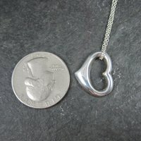 Simple Sterling Open Heart Pendant Necklace