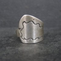 Vintage Southwestern Sterling Spoon Ring Size 9.5