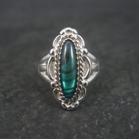 Vintage Southwestern Paua Shell Ring Size 5