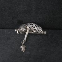 Vintage Sterling Cat and Mouse Brooch