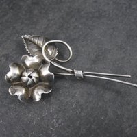 Vintage Sterling Flower Brooch