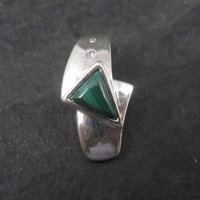 Sterling Malachite Cz Pendant