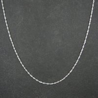 Italian Sterling Singapore Bead Necklace Chain 30 Inches Estate Jewelry