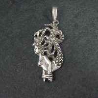 Vintage Sterling Mermaid Pendant