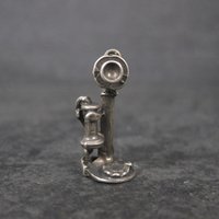 Sterling Antique Telephone Charm