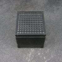 Estate Deco Style Plastic Black Ring Box