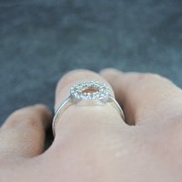 Italian Sterling Circle Ring size 5