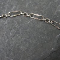 Dainty Sterling Paper Clip Chain Bracelet 7.25 Inches