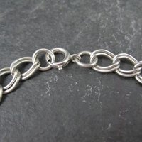 Vintage Sterling Charm Bracelet Chain 7 Inches