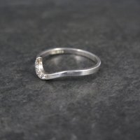 Dainty Wave Ring Vintage Italian Sterling Silver New Old Stock Size 6